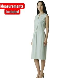 Carolina Herrera Vintage 90's New York Seafoam Green Silk Dress Size 10